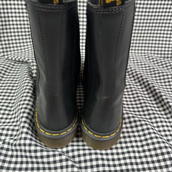 Dr Martens 2976 Hi Smooth Leather Chelsea Boots Black Tall Docs Women's 8 - Picture 5 of 8